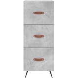  Komoda siva boja betona 34,5x34x90 cm od konstruiranog drva | shoptok.hr