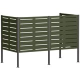  Ekran za kante za smeće 167 x 85 x 113 cm Čelik - Maslinastozelena 167 cm s uzorkom | shoptok.hr