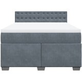  Krevet s oprugama i madracem tamnosivi 160x200 cm baršunasti | shoptok.hr