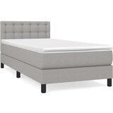  Kreveta s oprugama i madrac svjetlosivi 90x200cm tkanina | shoptok.hr