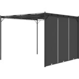  Vrtna sjenica s bočnim zastorom 3 x 3 x 2,25 m antracit | shoptok.hr