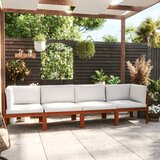 The Living Store Vrtni četverosjed s krem bijelim jastucima bagremovo drvo | shoptok.hr