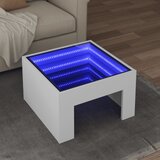 vidaXL Stolić s beskonačnim LED svjetlima bijeli 50x50x30 cm Cijene