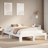 Furnova Posteljni okvir brez vzmetnice bel 135x190 cm trdna borovina, (21934652) Cene