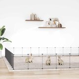 Kavez za ljubimce s 44 panela i vratima crni 35 x 35 cm čelični | shoptok.hr