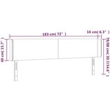  Uzglavlje s ušima bijelo 183x16x78/88 cm od umjetne kože | shoptok.hr