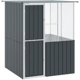 vidaXL Ptičnik Antracit 154 x 154 x 200 cm Pocinkano jeklo - - Antracit - 61.8 - 154 x 154 x 200 cm - 2025- | Shoptok.si