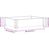 Vrtna sadilica smeđa 80x60 cm od borovine | shoptok.hr