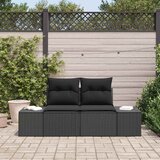  Vrtni kauč s jastukom Crna 184 x 62 x 69 cm poliratan | shoptok.hr