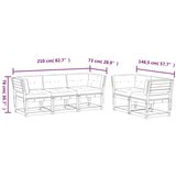  5-dijelni set vrtnih sofa s jastucima voštano smeđi od borovine | shoptok.hr