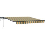 vidaXL Ručno uvlačiva tenda s LED zelenom i žutom 300x250 cm | shoptok.hr