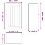vidaXL Stenska kuhinjska omarica z vrati Dimljeni oreh 50 x 31 x 80 cm | Shoptok.si