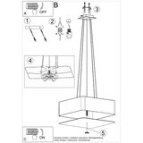  SL.0774 - visilica na sajli lokko 5xE27/60W/230V 45 cm crna | Eponuda.com