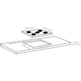 Keramička ploča za kuhanje s 5 plamenika 90 cm 8500 W | shoptok.hr