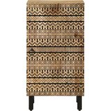 vidaXL Komoda 40x33,5x75 cm trden robusten mangov les in kovina | Shoptok.si