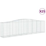  Lučne gabionske košare 25kom 400x50x100/120cm pocinčano željezo | shoptok.hr