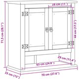 vidaXL kupaonski zidni ormarić corona 70 x 33 x 71,5 cm od borovine | shoptok.hr