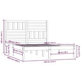  Okvir za krevet od masivne borovine 140 x 200 cm | shoptok.hr