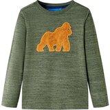  Dječja majica dugih rukava kaki prošarana 116 | shoptok.hr