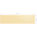 Balkonski zastor bijelo-žuti 120 x 500 cm od tkanine Oxford | shoptok.hr