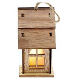  Drveni božićni LED ukras Lampion kućica 8x5,5x11 cm | shoptok.hr