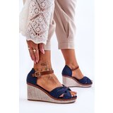 Boto Women's Wedge Sandals navy blue Daphne | Shoptok.si
