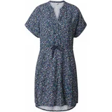 Iriedaily Ljetna haljina 'Franji' sivkasto plava / tamno plava / žad / svijetlonarančasta