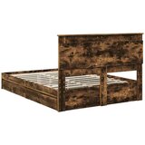  Krevet s od storage s uzglavljem Dimljeni hrast 160 x 200 cm | shoptok.hr
