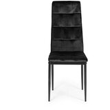  Set od 4 crne baršunaste stolice za blagovaonicu i dnevni boravak ModernHome | shoptok.hr