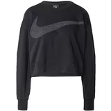 Nike Športna majica črna / srebrna