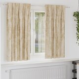 vidaXL Velvet zavese 2 kosa z žepom za šipko Krem 175x140 cm Cene