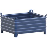 Heson zaboj za zlaganje za velike obremenitve, šxd 1000 x 1200 mm, s kotnimi žepi, moder lak, od 1 kosa Cene