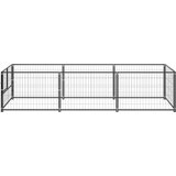 vidaXL kavez za pse crni 3 m² čelični | shoptok.hr