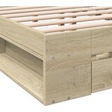 vidaXL Posteljni okvir s predali sonoma hrast 150x200cm inženirski les | Shoptok.si
