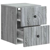  Stenski nočni omarici s predalom Siva Sonoma 33 x 34,5 x 40 cm, (5000209629) | Shoptok.si