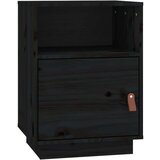  Nočna omarica črna 40x34x55 cm trdna borovina, (20732091) | Shoptok.si