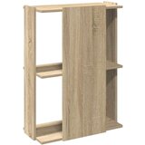vidaXL Knjižna omara 3-nadstropna sonoma hrast 60x30x80 cm inž. les | Shoptok.si