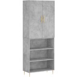 Maison Chic Visoka Komoda - Predalnik betonsko siva 69,5x34x180 cm inženirski les, (21721162) Cene