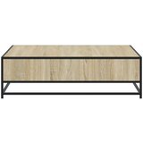 vidaXL Klubska mizica sonoma hrast 100x100x30 cm inž. les in kovina | Shoptok.si
