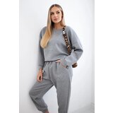 Kesi Włoski Viscose set Amour sweatshirt + pants grey | shoptok.hr