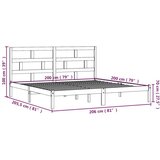  Posteljni okvir črn iz borovine 200x200 cm, (20647967) | Shoptok.si