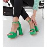Gemre Green high block heel sandals Sille | Shoptok.si