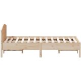 vidaXL Okvir kreveta s uzglavljem 120x190 cm od borovine | shoptok.hr