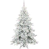  Umjetno božićno drvce s nogom Bijelo 210 cm PVC i čelik | shoptok.hr