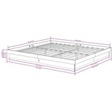  Okvir za krevet od masivnog drva bijeli 180 x 200 cm veliki | shoptok.hr