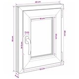  Unutarnja boja prozora u podrumu bijela RISOR 40 x 55 cm - Bijela 40 x 55 cm (Dvostruki sloj) Naginjanje i okretanje desno | shoptok.hr