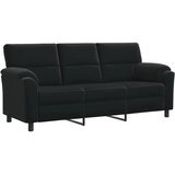  Set sofe 2 pcs Crna Baršun - Crna 1 sjedalo + trosjed | shoptok.hr