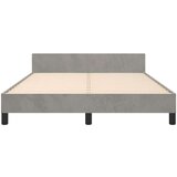  Posteljni okvir z vzglavjem svetlo siv 140x200 cm žamet, (20788570) | Shoptok.si