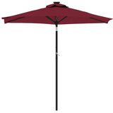  Vrtni suncobran s čeličnom šipkom LED bordo 225 x 225 x 212 cm | shoptok.hr