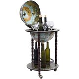 vidaXL Barsko stojalo za vino globus iz evkaliptusovega lesa modro | Shoptok.si
